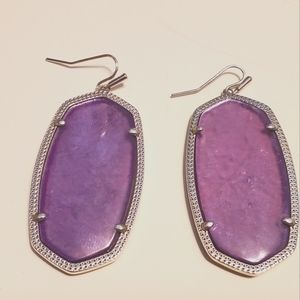 Kendra Scott purple amethyst earrings